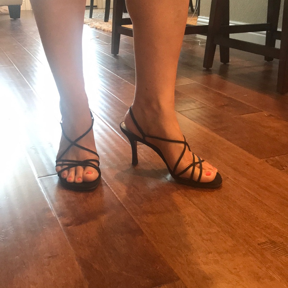 Stuart Weitzman Black Strappy Sandal